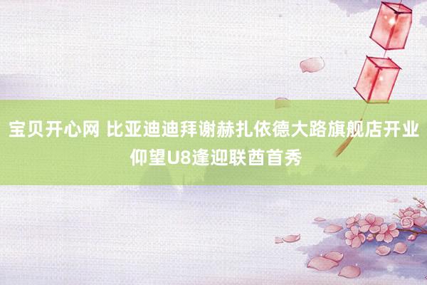 宝贝开心网 比亚迪迪拜谢赫扎依德大路旗舰店开业 仰望U8逢迎联酋首秀