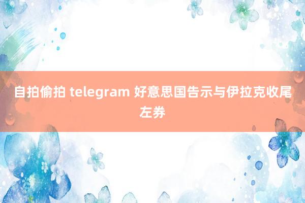 自拍偷拍 telegram 好意思国告示与伊拉克收尾左券