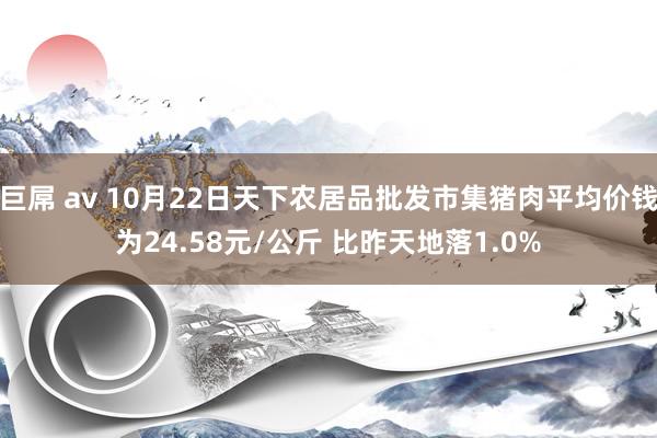 巨屌 av 10月22日天下农居品批发市集猪肉平均价钱为24.58元/公斤 比昨天地落1.0%