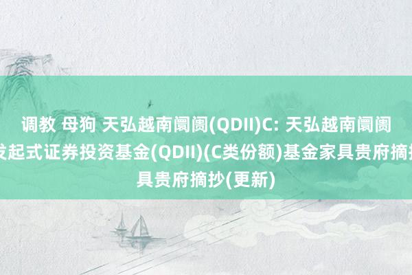 调教 母狗 天弘越南阛阓(QDII)C: 天弘越南阛阓股票型发起式证券投资基金(QDII)(C类份额)基金家具贵府摘抄(更新)