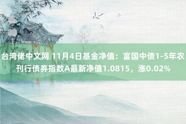 台湾佬中文网 11月4日基金净值：富国中债1-5年农刊行债券指数A最新净值1.0815，涨0.02%