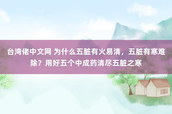 台湾佬中文网 为什么五脏有火易清，五脏有寒难除？用好五个中成药清尽五脏之寒