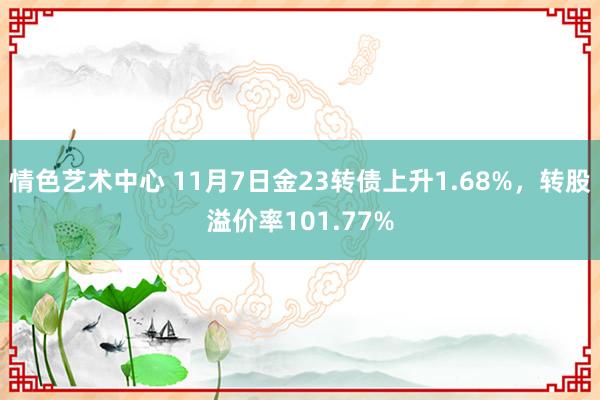 情色艺术中心 11月7日金23转债上升1.68%，转股溢价率101.77%