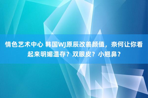 情色艺术中心 韩国WJ原辰改善颜值，奈何让你看起来明媚温存？双眼皮？小翘鼻？