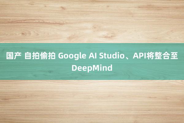 国产 自拍偷拍 Google AI Studio、API将整合至DeepMind